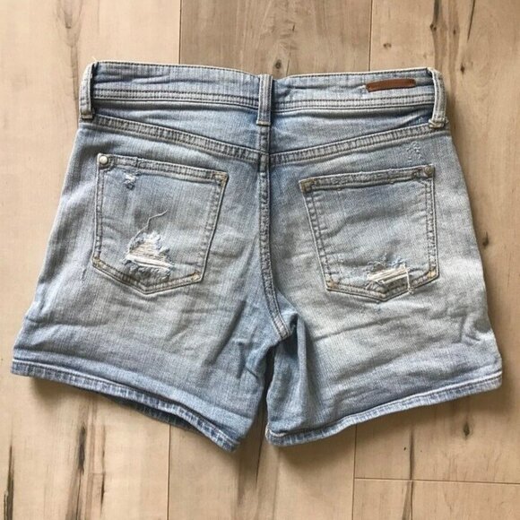ANTHROPOLOGIE Pilcro and the Letterpress Hyphen Size 25 Mid Length Jean Shorts - Picture 3 of 10